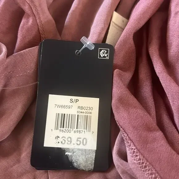 Lucky Brand Sandwash Twist Back Tee Rose Brown Modal Blend NEW Size Small - Picture 6 of 8